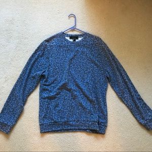 Men’s Long sleeve Cheetah Crew Neck Sweater